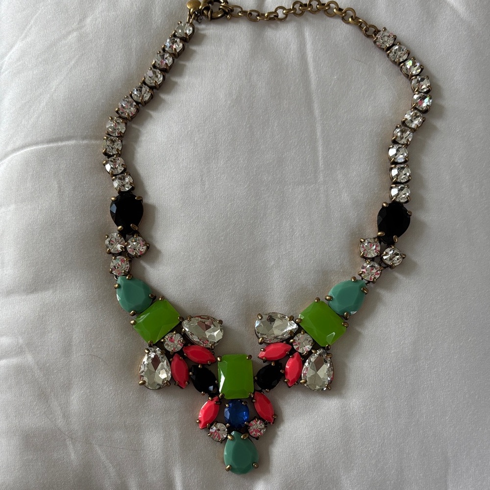 J. Crew Multicolor Gemstone Necklace